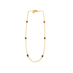 Your Choice Of Black Ethiopian Opal Layering Necklace 24" or 44" Yellow Vermeil