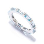 1.98ctw Choice of Amethyst, Blue Topaz and Citrine Gemstone Eternity Band Ring Sterling Silver