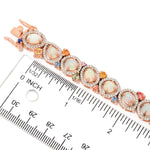 Ethiopian Opal & Multi Gemstone Rose Vermeil Line Bracelet