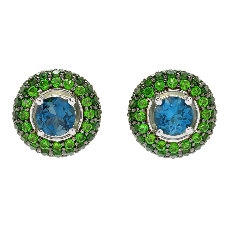 Choice of Gemstone Stud with Jackets Earrings